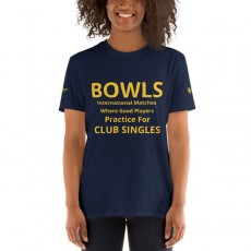 Unisex Softstyle T-Shirt with Internationals Text and BowlsChat Sleeve Logo
